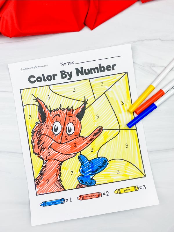 Free printable dr seuss color by number printables