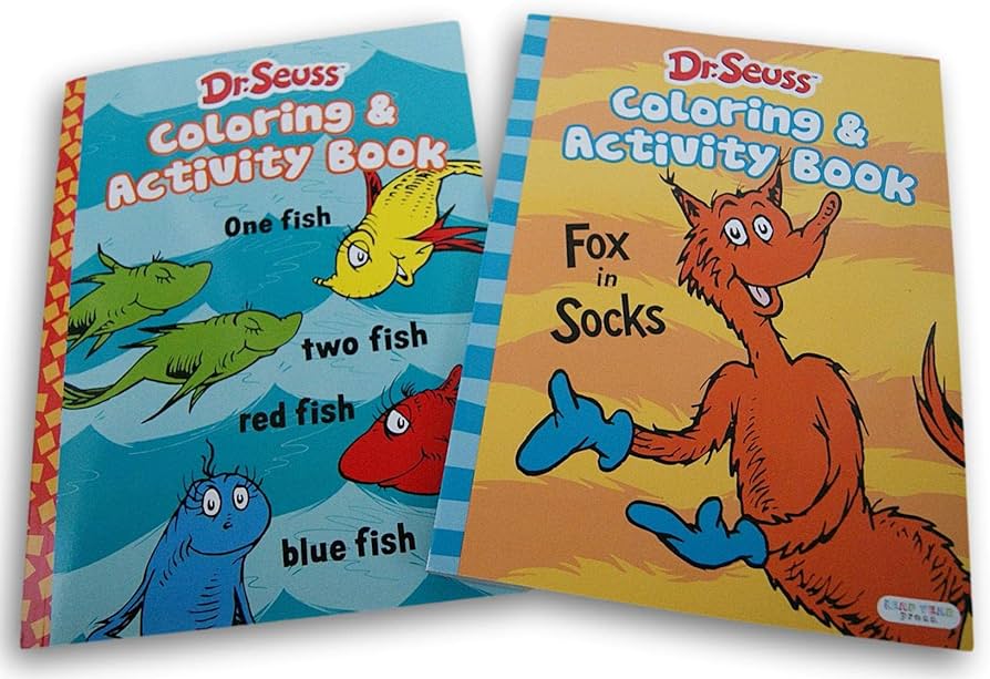 Dr seuss coloring and activity book set