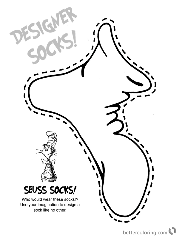 Fox in socks by dr seuss coloring pages designer socks printable dr seuss preschool activities dr seuss coloring pages seuss crafts