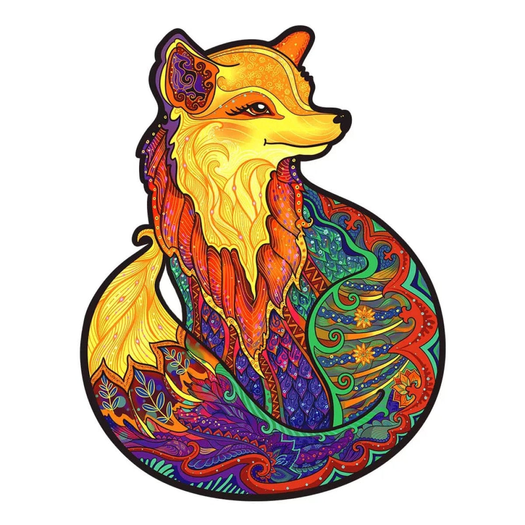 Wooden puzzle alluring fox