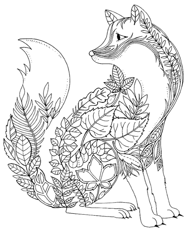 Relaxing picture of fox to print