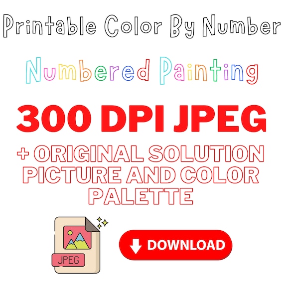 Color by number for adults paint by number printable numbered painting digital coloring pages woman with fox