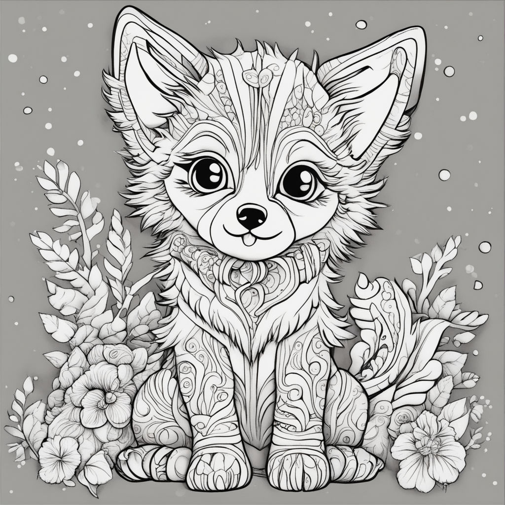 A full body shape wolf outline with a forest inside black and gray drawing line work tattoo dotwork detail stencil