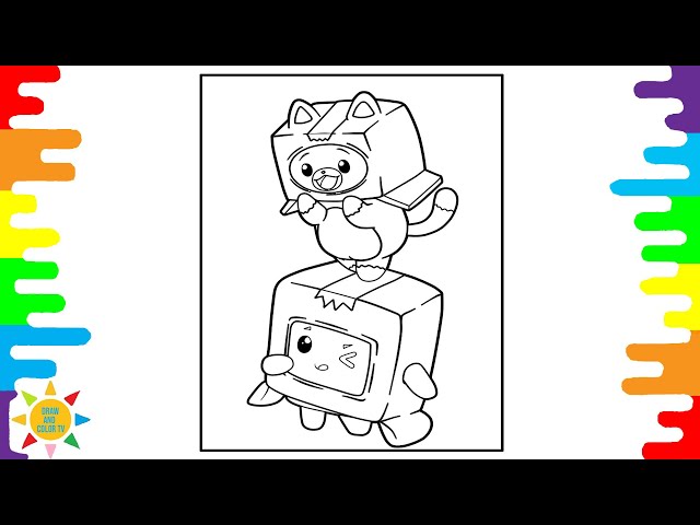 Lankybox foxy and boxy coloring pages lankybox coloring jim yosef