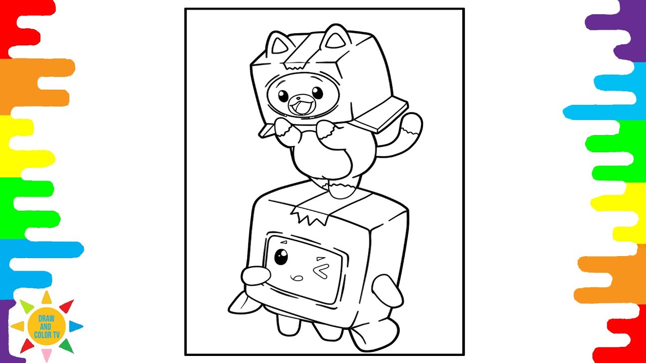Lankybox foxy and boxy coloring pages lankybox coloring jim yosef