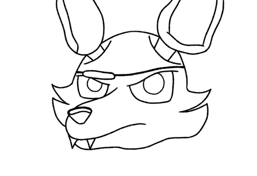 Fnaf foxy coloring picture by delightedrabbit on