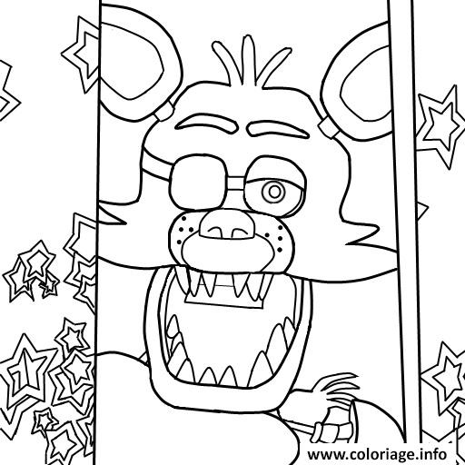 Five nights at freddys fnaf foxy to color coloring pages dessin fnaf ã imprimer