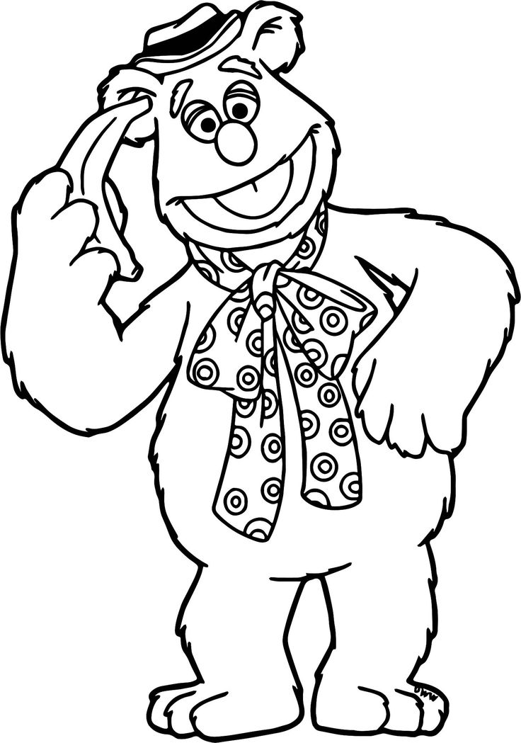 The muppets fozzie coloring pages