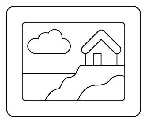Framed picture emoji coloring page free printable coloring pages