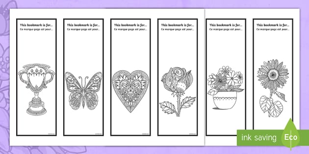 Happy mothers day mindfulness louring editable bookmarks englishfrench