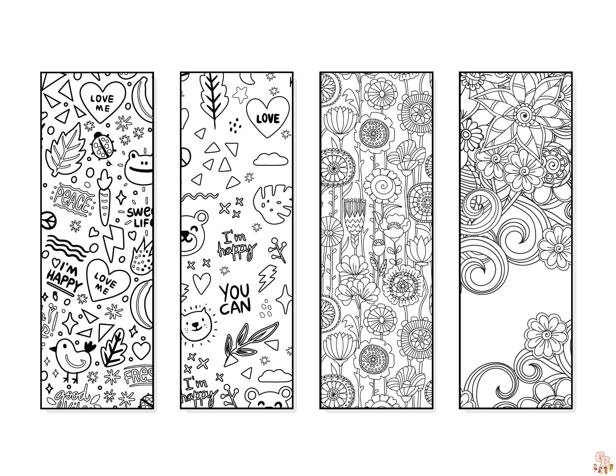 Engage in fun and creativity with bookmark coloring pages