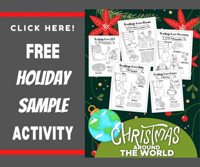Free christmas around the world coloring pages