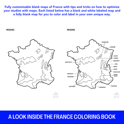 Wine map coloring book