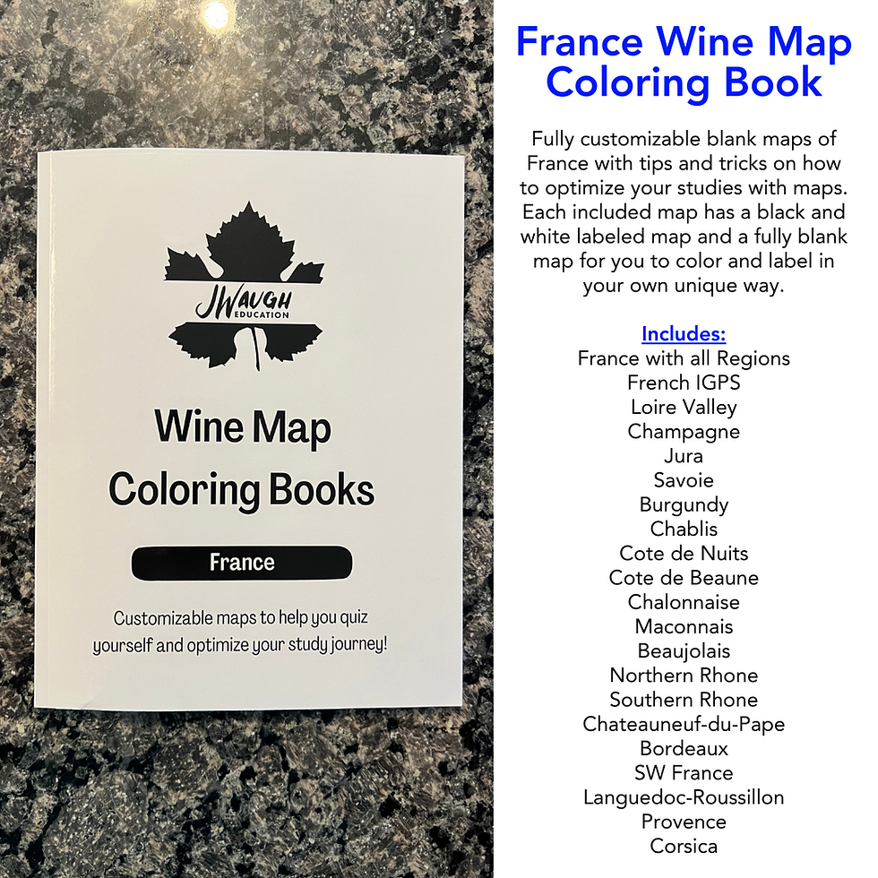 Wine map coloring book