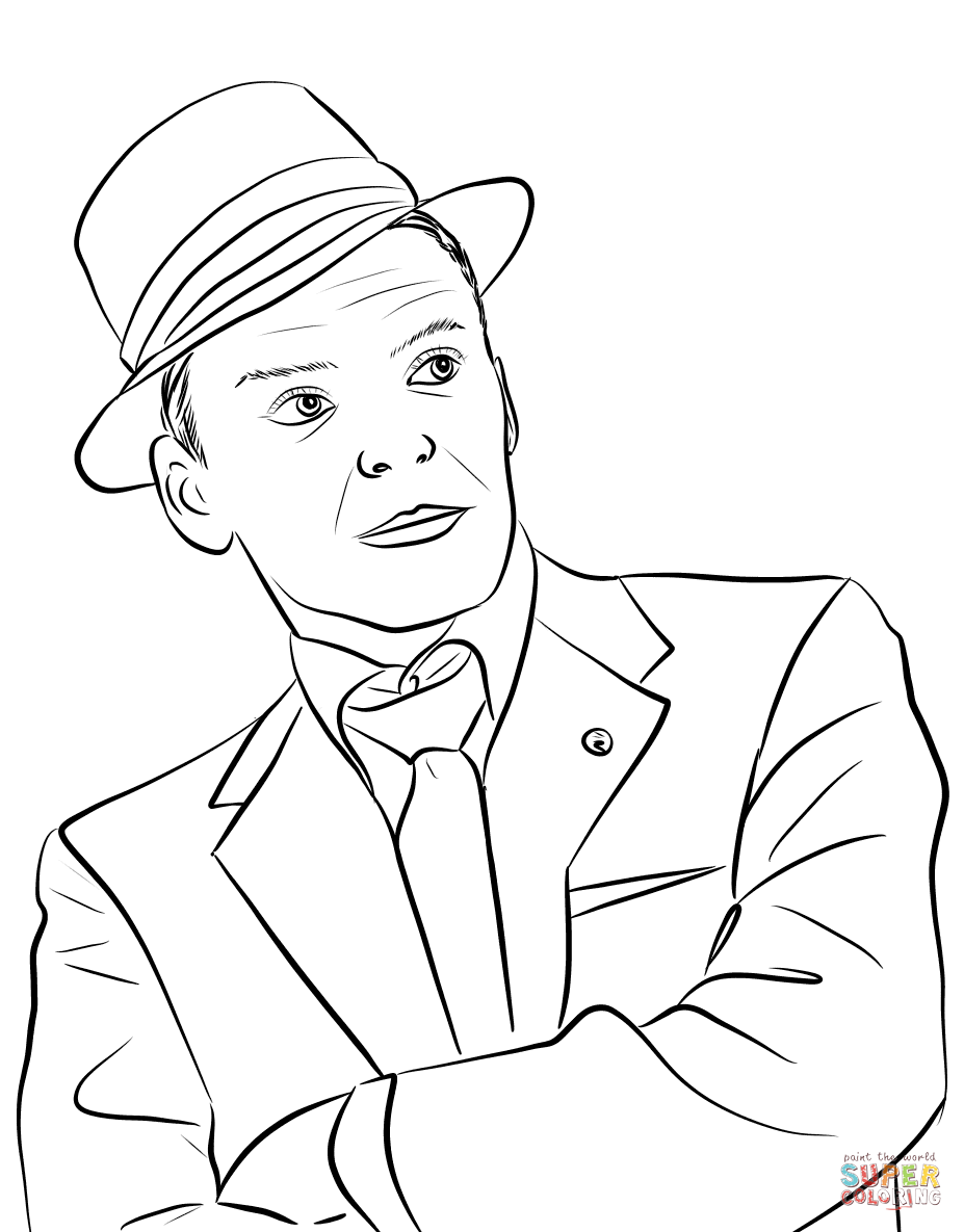 Frank sinatra coloring page free printable coloring pages