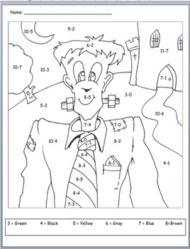 Frankenstein color by number