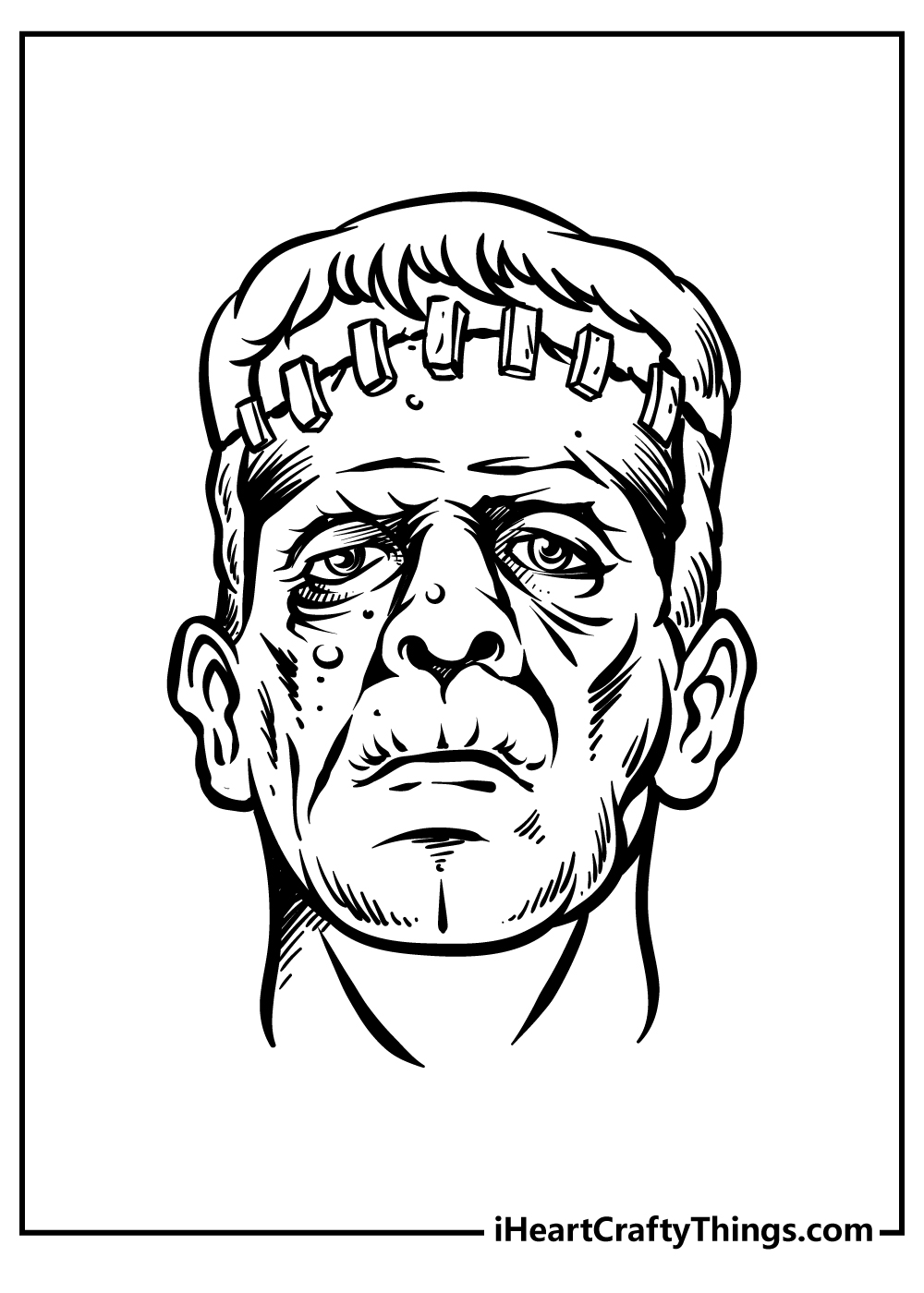 Frankenstein coloring pages free printables