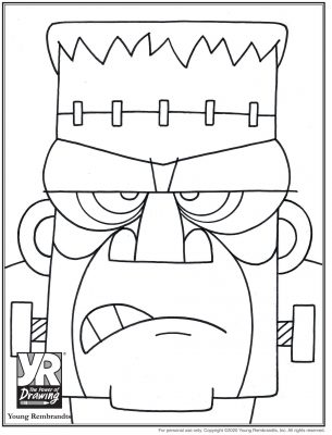 Frankensteins monster coloring page