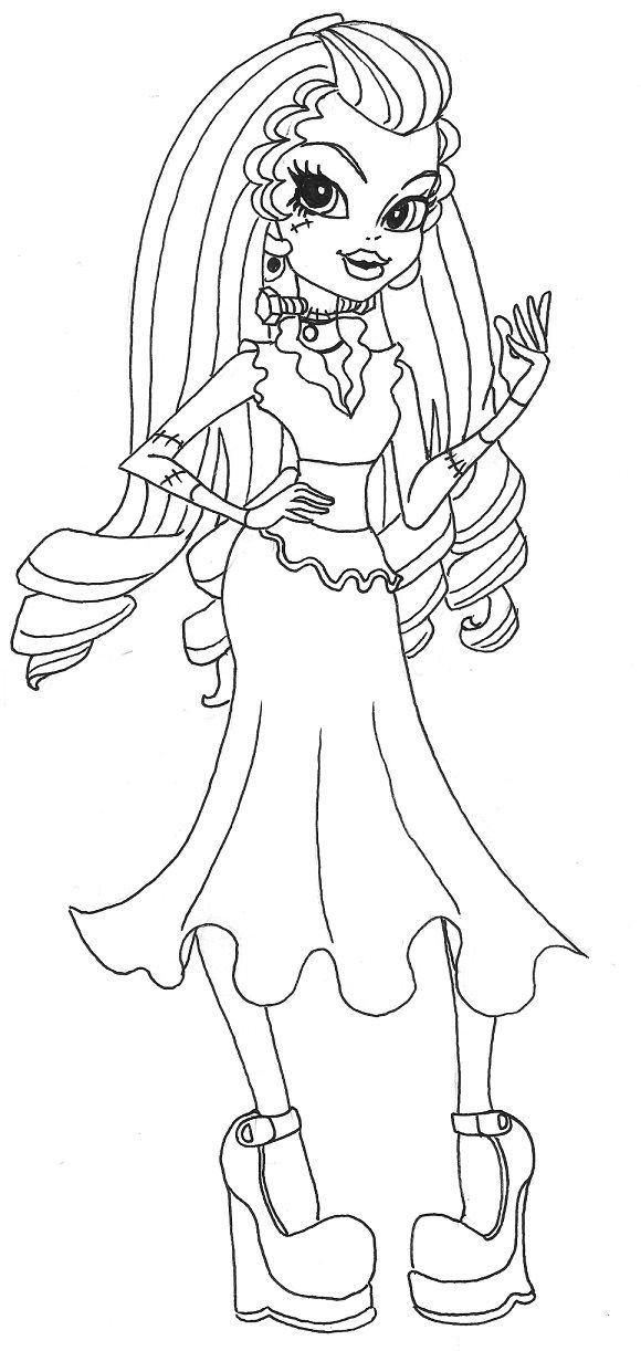 Frankie stein coloring page