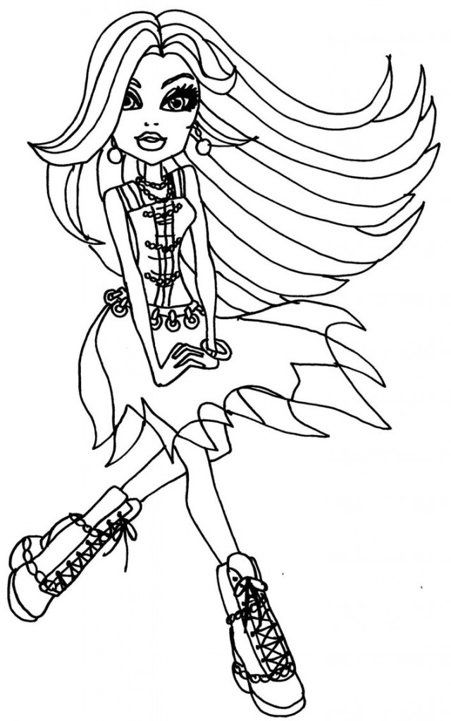 Free printable monster high coloring pages for kids