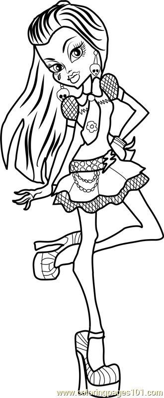 Frankie stein coloring page for kids