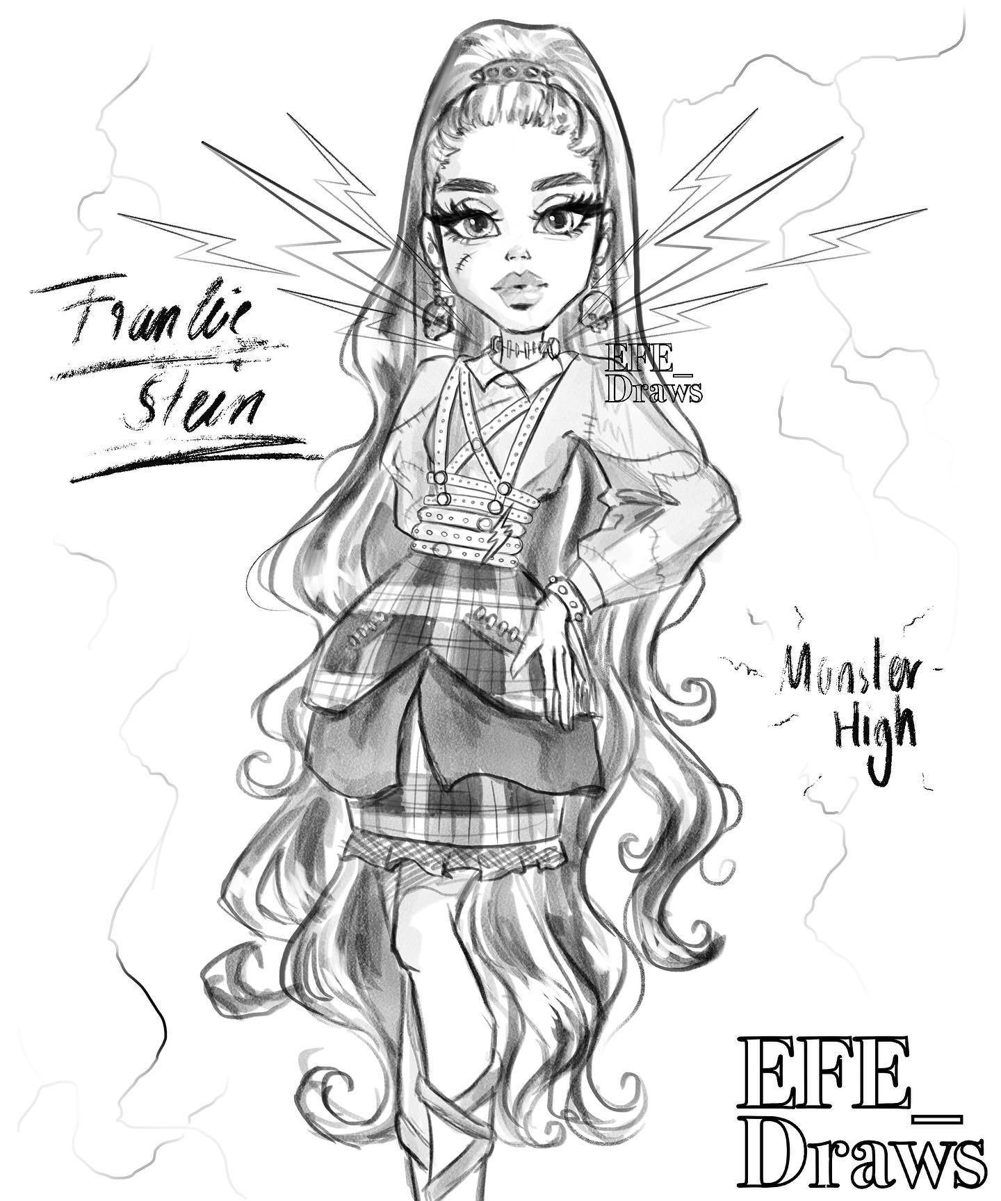 Monster high frankie stein by efedraws on
