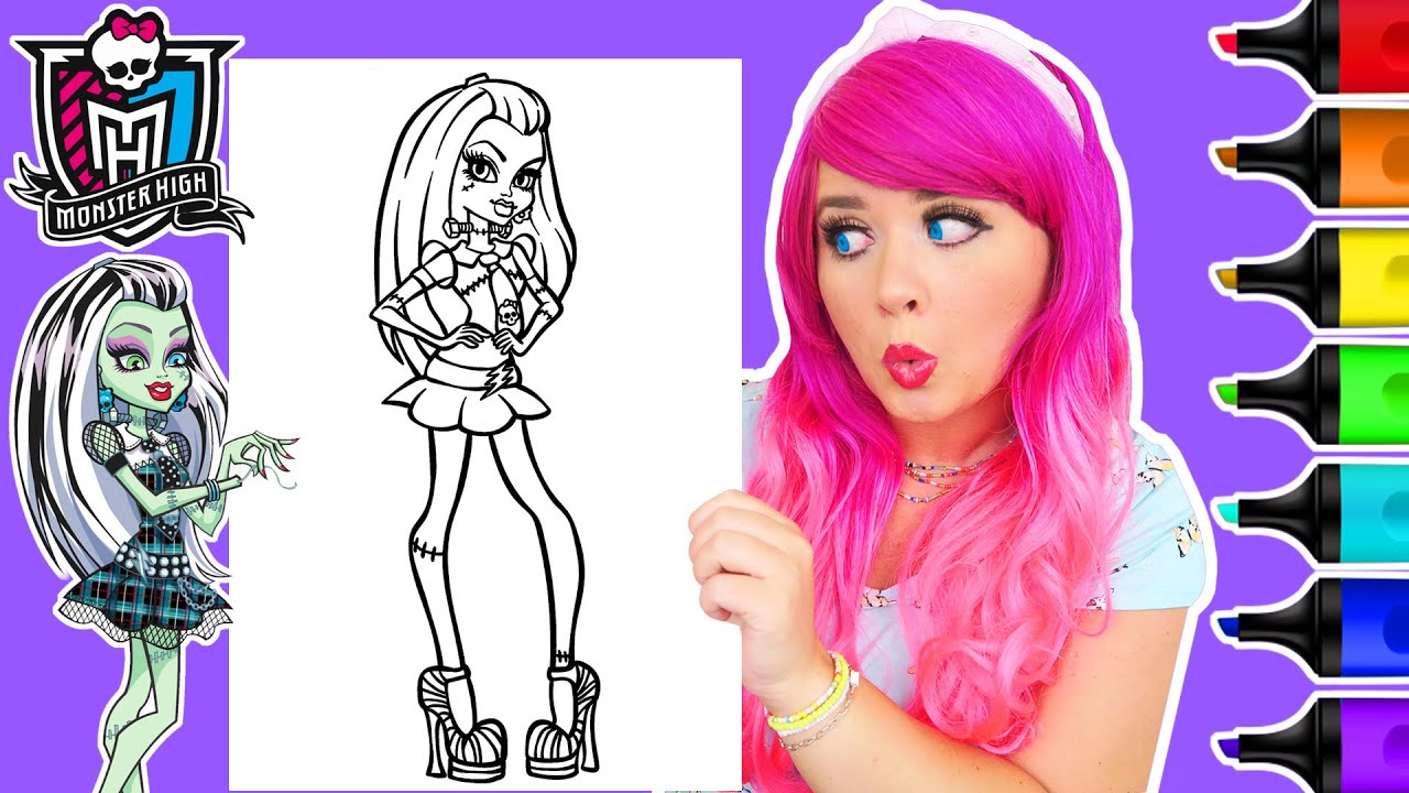 Coloring onster high frankie stein coloring page ohuhu paint arkers