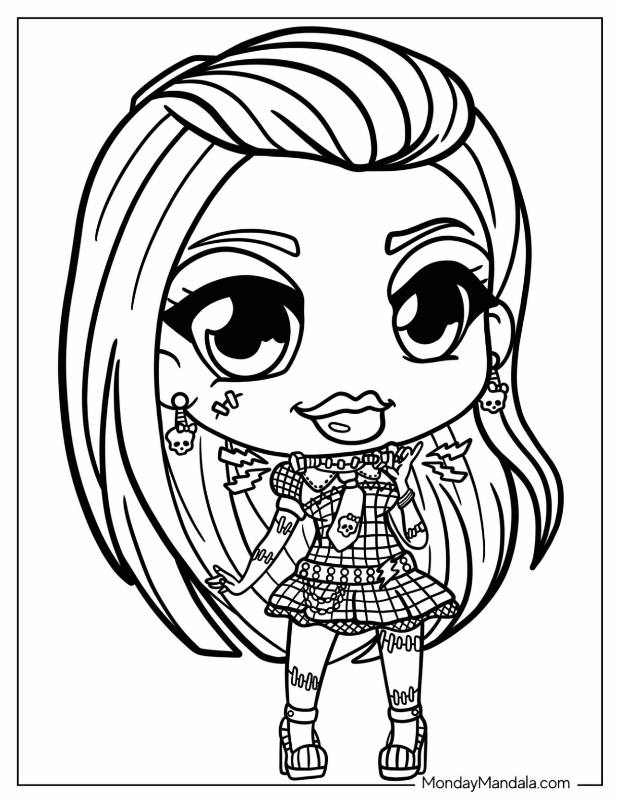 Monster high coloring pages free pdf printables