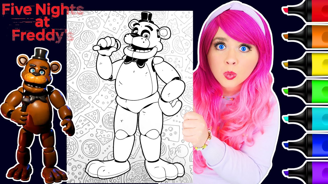 Coloring freddy fazbear five nights at freddys coloring page ohuhu art arkers