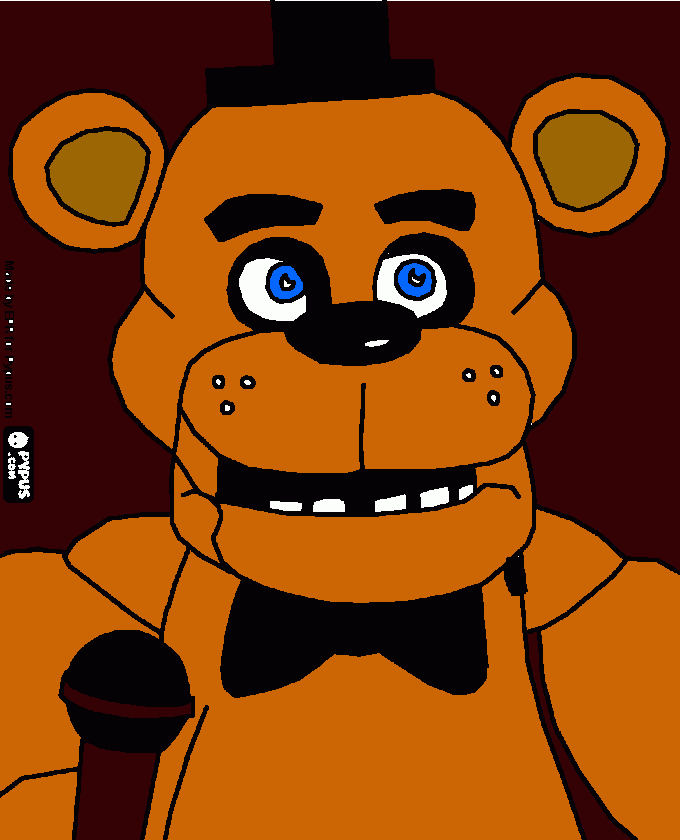 Freddy fazbear coloring page printable freddy fazbear