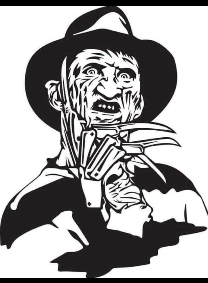 Freddy krueger wall del nightmare vinyl sticker gift home decor vinyl art elm