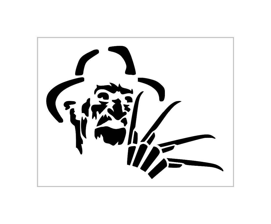 Freddy stencil elm street nightmare reusable plastic sheet s