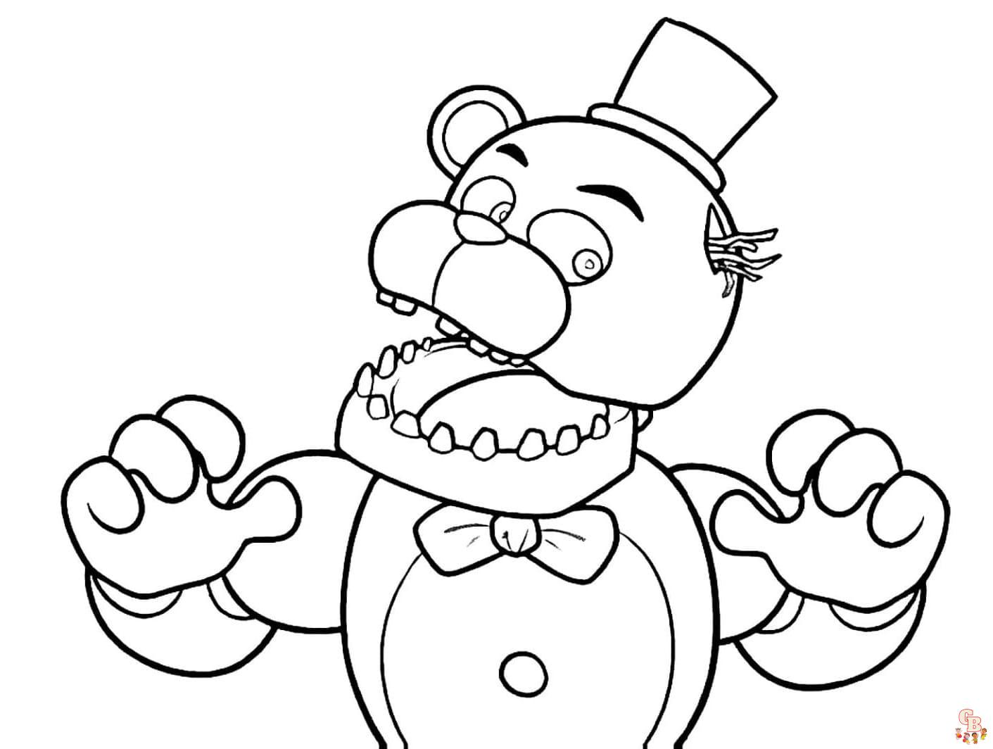 Printable freddy coloring pages free for kids and adults