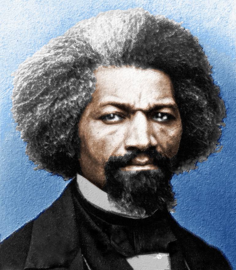 Frederick douglass painting in color painting by tony rubino saatchi art