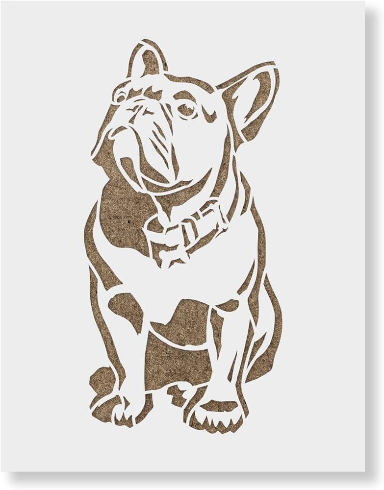 Sassy french bulldog stencil