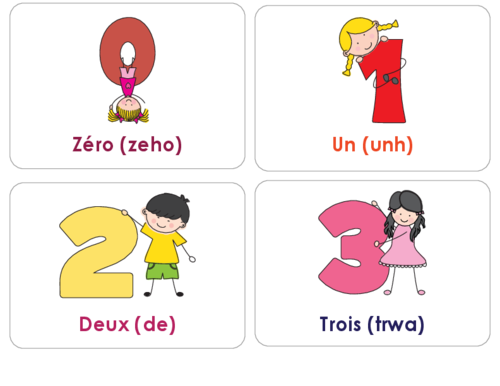 French numbers flashcards â