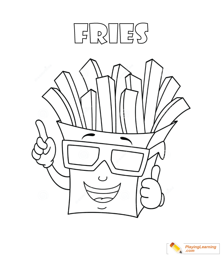 French fries coloring page free french fries coloring page
