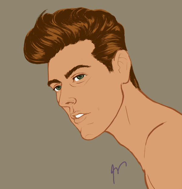 Project draw the line pompadour colored