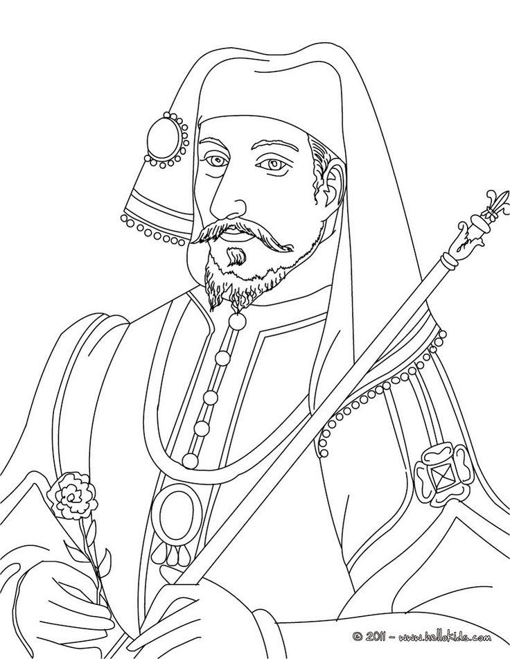 French kings and queens coloring pages