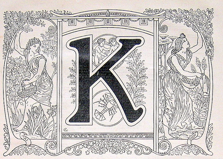 Letter k french dictionary antique book page larousse lettering lettering alphabet letter k