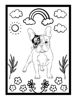 Adorable french bulldogs colouring pages for kids pdf printable coloring sheets