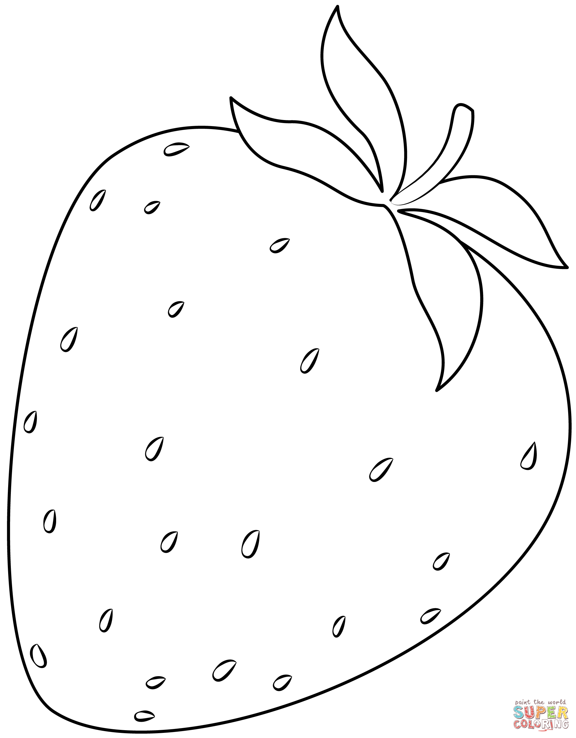 Dibujo de fresa para colorear dibujos para colorear imprimir gratis