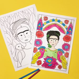 Frida kahlo colouring pages