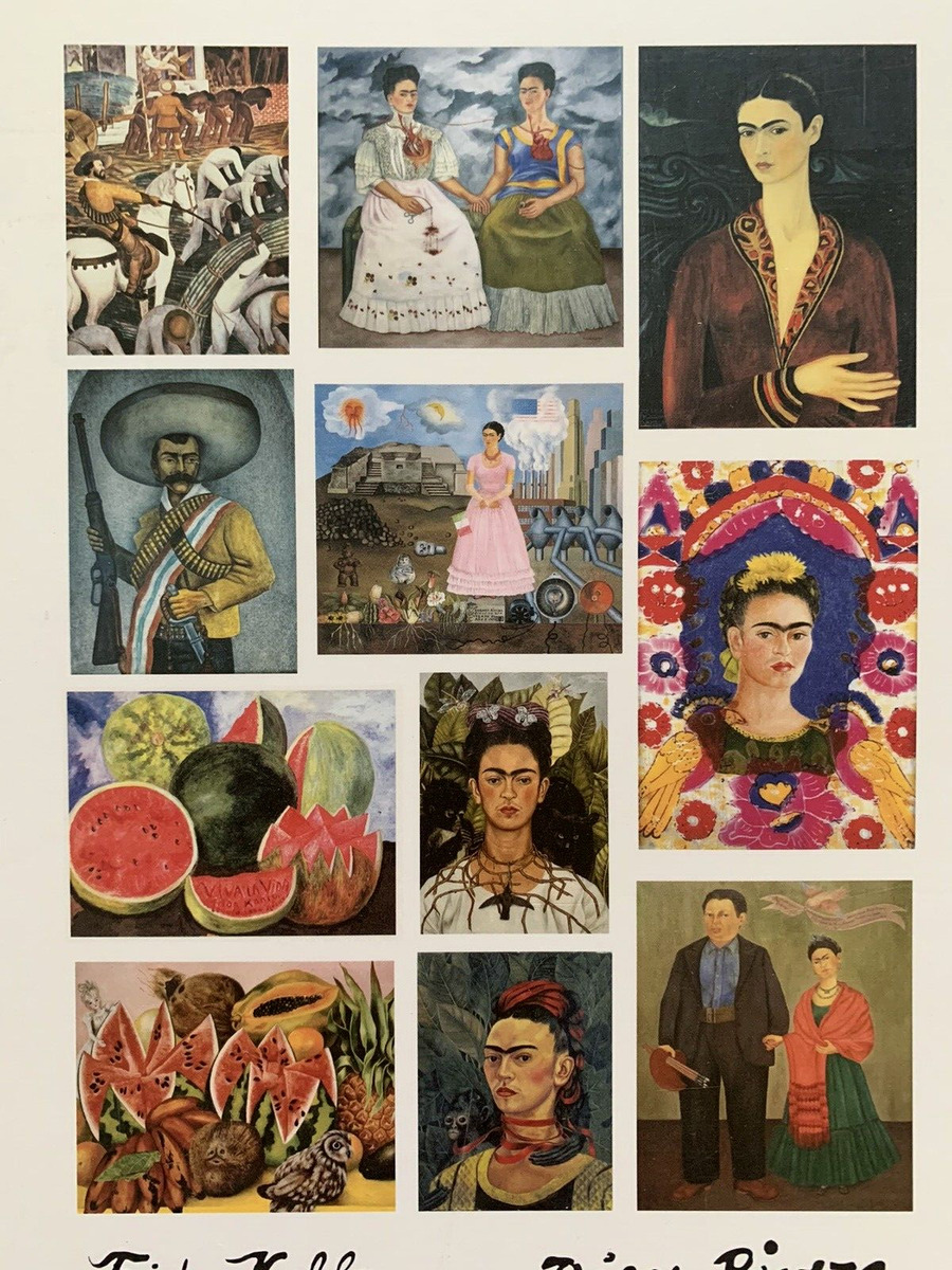 Frida kahlo diego rivera artwork art coloring book mexican painter mexico new