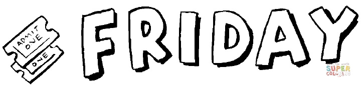 Friday coloring page free printable coloring pages