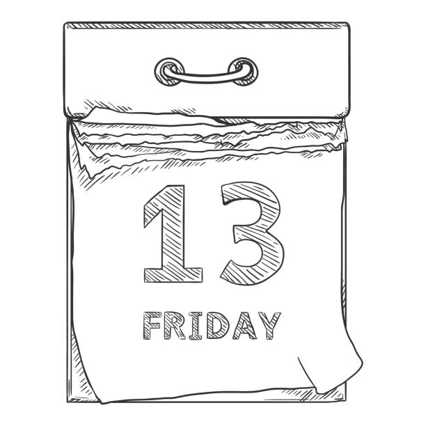 Sketch tearoff calendar vector hand drawn illustration stock illustration