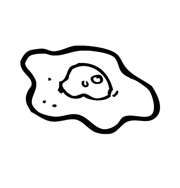 Delicious fried egg coloring pages