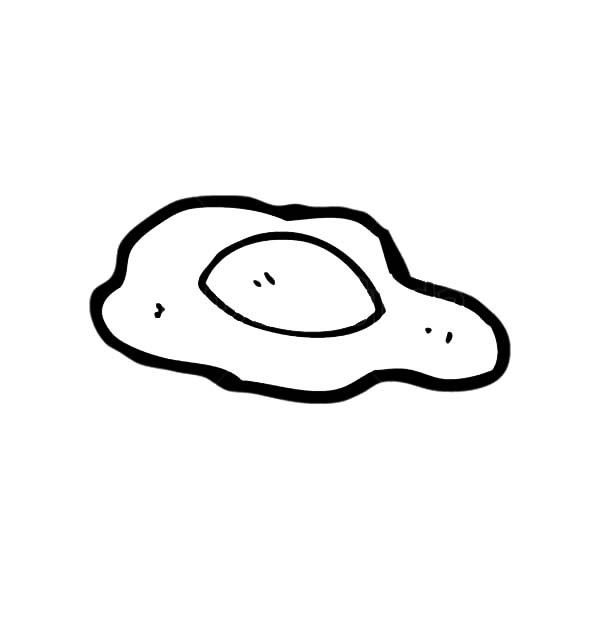 Colorful fried egg coloring pages