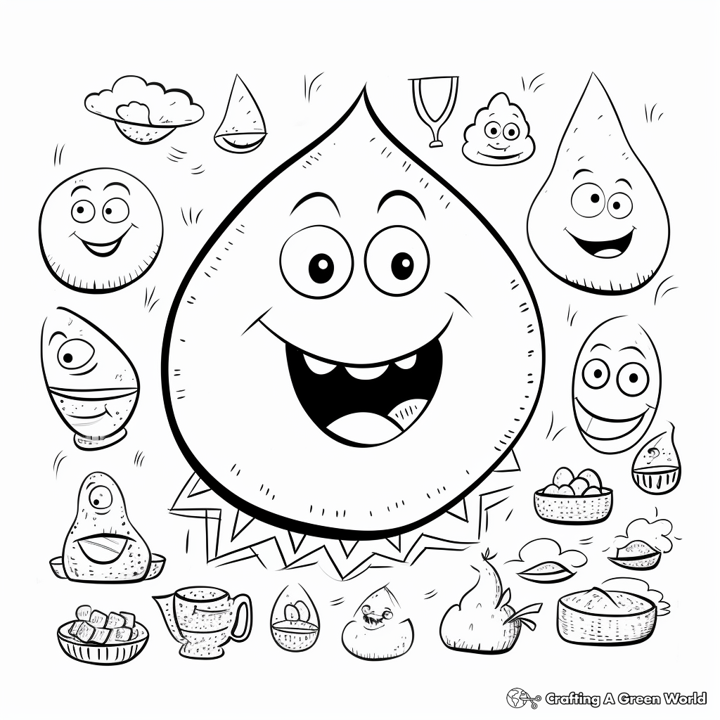 Fried egg coloring pages