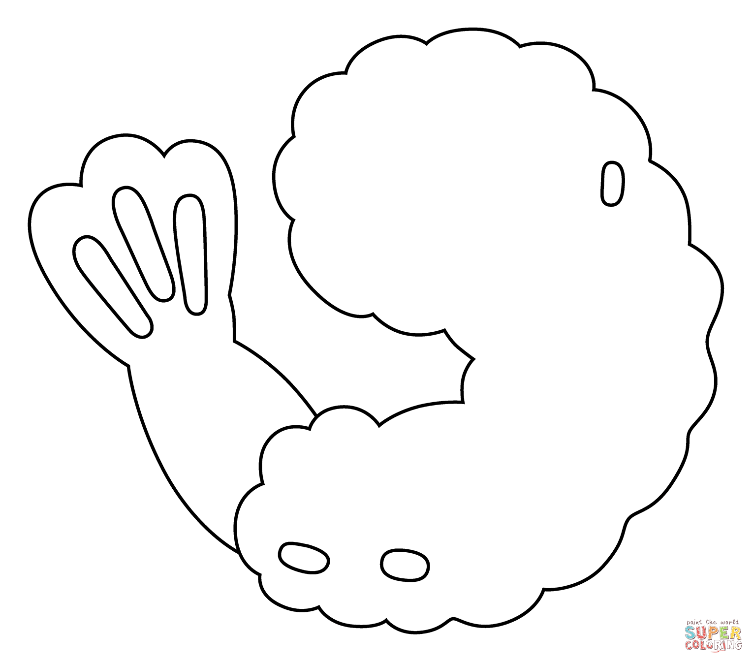 Fried shrimp emoji coloring page free printable coloring pages